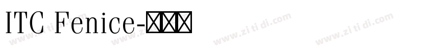ITC Fenice字体转换